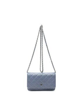 Chanel Classic Chain Wallet Light Purple Quilted Lambskin Leather Shoulder Bag